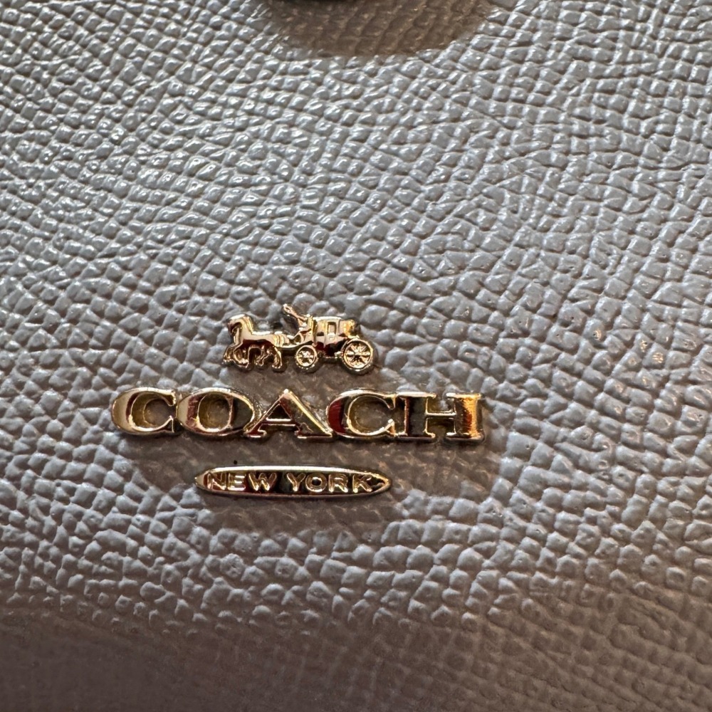 Coach Womens Bifold Wallet Small Blue Crossgrain Leather Snap Closure Classic - Picture 5 of 15